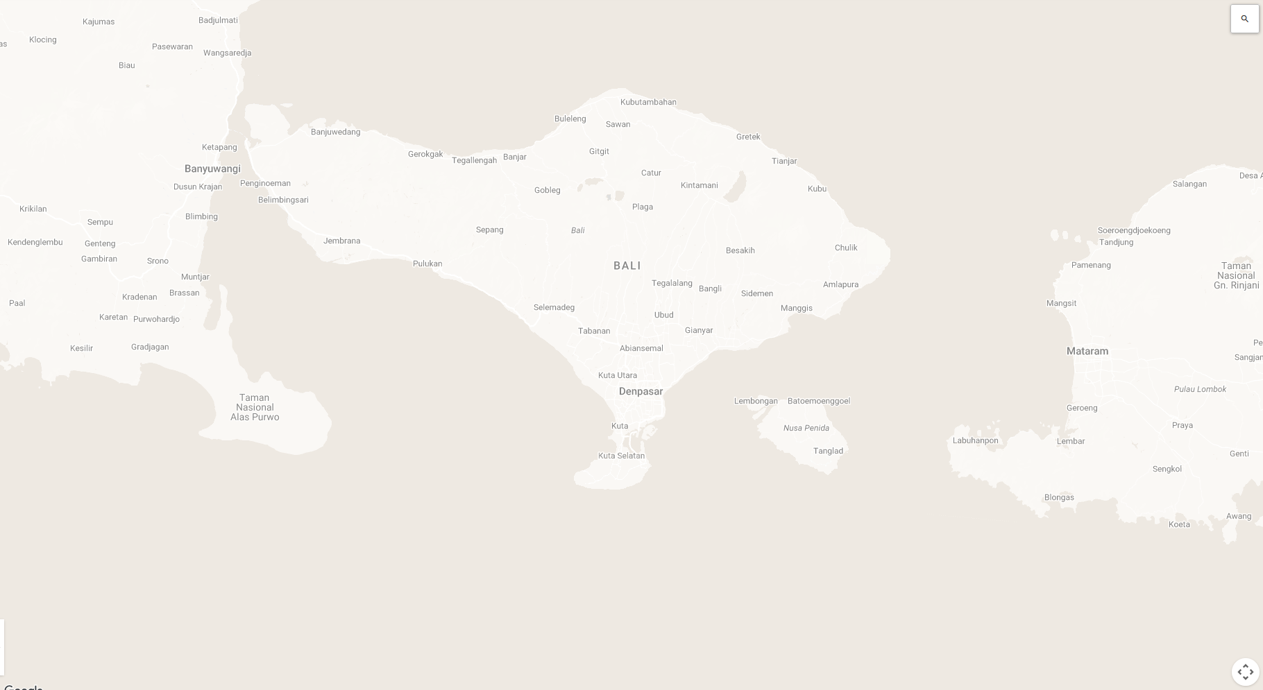 Map of Bali with Ananta Villas projects